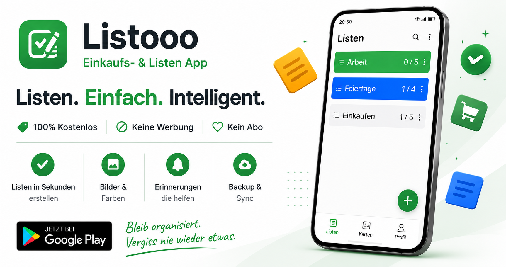 Listooo App Vorschau