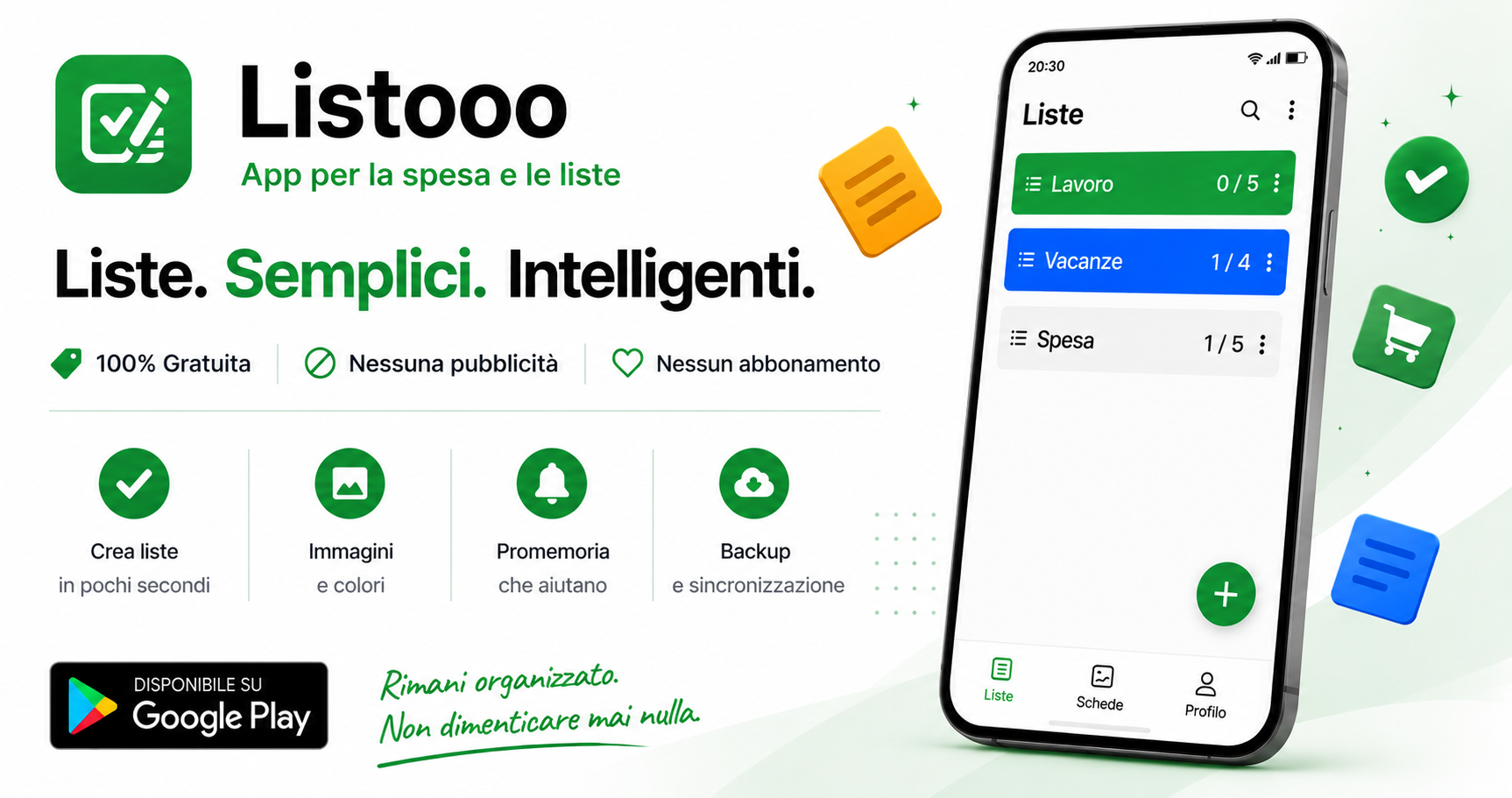Anteprima dell'app Listooo